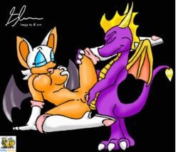 animated anthro crossover female furry loop male rouge_the_bat sega sex sonic_(series) spyro spyro_the_dragon straight straight_hair surfing_charizard vaginal_penetration