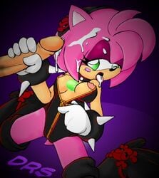 amy_rose anthro clothes cum drs female fur handjob hedgehog humanoid_penis kneeling male mammal penis sega smooth_skin sonic_(series) straight tagme