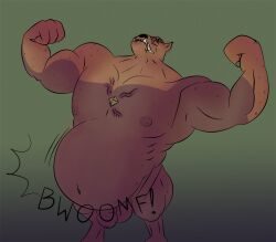 anthro belly belly_expansion belly_overhang canid canine canis daemon_ritus domestic_dog expansion eye_ridges flexing growth hanna-barbera hi_res male mammal scooby-doo scooby-doo_(series) scrappy-doo solo transformation unknown_artist