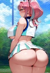 1girls ai_generated artstyle_imitation ass azur_lane breasts bremerton_(azur_lane) bremerton_(scorching-hot_training)_(azur_lane) dat_ass female floox hi_res high_resolution huge_ass huge_breasts large_breasts light-skinned_female light_skin long_hair pink_hair stable_diffusion thiccwithaq_(ai_style) thick_thighs twintails wide_hips