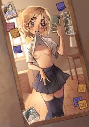 blonde_hair breasts evelynn_laine mirror_selfie selfie small_breasts stabwxrthy