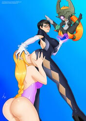 3girls alternate_breast_size anal_insertion anilingus ass bayonetta bayonetta_(character) bayonetta_2 bodysuit breasts clothed crossover feet female female_only flexible floating fused_shadow glowing_eyes human hylian hypnosis imp imp_midna interspecies large_breasts mask midna mind_control multiple_girls nintendo nude oo_sebastian_oo oral pointy_ears princess princess_zelda pussy rimjob rimming royalty splits super_smash_bros. text the_legend_of_zelda thick_thighs thigh_gap twili twilight_princess url watermark wide_hips witch yuri zelda_(hyrule_warriors)