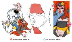 1girls anthro earthworm_jim fin_nomore grin sex sketch vaginal_penetration