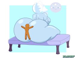 ass big_ass big_breasts big_butt breasts cookie_run female female_focus frost_queen_cookie gingerbrave huge_ass huge_butt male size_difference smothering theflaminghedgie