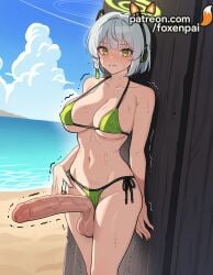 1futa 2025 ai_generated anby_demara artist_name beach bikini blush breasts breasts breasts bust chest closed_mouth cloud cloudy_sky cock covered_nipples day dick ejaculation erection eyebrows_visible_through_hair foxenpai futanari green_bikini green_eyes headphones hi_res high_quality high_resolution highres horizon hoyoverse huge_cock large_penis mihoyo motion_lines navel ocean outdoors patreon patreon_username penis precum rain short_hair side-tie_bikini sky solo stable_diffusion sweat swimsuit testicles trembling twitching twitching_penis uncensored veins veiny_penis watermark zenless_zone_zero
