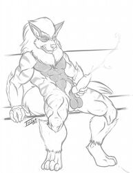 anthro arcanine balls canine cum ishiga-san male male_only mammal muscular muscular_male nintendo penis pokemon pokemon_(species) video_games