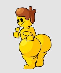 1boy ass big_ass big_butt brown_hair butt emmet_brickowski fat_ass fat_butt hand_on_ass hand_on_butt huge_ass huge_butt lego looking_at_viewer looking_back looking_back_at_viewer male male_only naked solo thatboringfellow the_lego_movie the_lego_movie_2:_the_second_part thick_ass thick_butt thumbs_up warner_brothers yellow_skin