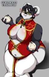 big_breasts breasts chubby cleavage female furry huge_breasts princesssamoyed tagme thick_thighs wide_hips