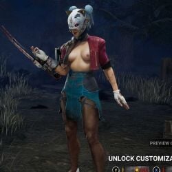 adriana_imai ai_generated dbd dead_by_daylight female horror masked_female ripped_clothing the_skull_merchant thick_thighs