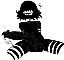 balls big_penis censor_(danoosecallin) choker cumming danoosecallin femboy heart_symbol looking_at_viewer male penis smile smiling tagme thighhighs