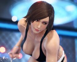 1girls 3d asuka_kazama big_breasts cleavage female female_only fully_clothed huge_breasts kazama_asuka mod namco solo sports_bra tekken tekken_8 underwear