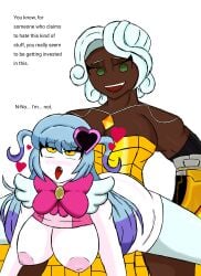 1futa 1girls anal anal_sex ass big_breasts big_butt blue_hair blush breasts breasts_out clothed clothes_lift clothing dark-skinned_futanari dark_skin dialogue domination dress duo english_text female femsub futa_on_female futadom futanari gauntlets human its_archville jewelry king_of_greed lobotomy_corporation magical_girl moaning moaning_in_pleasure mostly_nude multicolored_hair muscular_futanari nipples penetration pink_nipples project_moon queen_of_hatred rolling_eyes self_upload sex shirt_lift spread_legs text thick_ass thick_thighs thighhighs thighs tongue_out white_body yellow_eyes