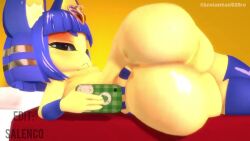 1girls 3d 3d_animation 3d_model animal_crossing animated ankha ankha_(animal_crossing) ankha_(zy0n7) anthro areolae ass ass_shake bed big_ass blue_hair bottom_heavy bouncing_ass breasts bubble_butt cellphone dat_ass doubutsu_no_mori fat_ass feline female female_only furry huge_ass indoors jiggle jiggling_ass large_ass leviantan581re looking_at_viewer lying lying_on_side nairu_(doubutsu_no_mori) nintendo nipples nude nude_female phone recording self_recording selfie shaking_ass shortstack small_breasts solo sound sound_edit sound_effects tagme tail thick_ass thick_thighs twerking v_sign video wide_hips zy0n7