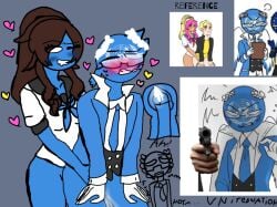 1boy 1futa anal artist_request badly_drawn bakla_ka_din_black_boi blue_blush blushing bottomless clothed clothing countryhumans countryhumans_girl cumming documents futa_on_male futanari heart hearts hearts_around_head humanoid kokoro_momoiro moaning naic_cavite(provincehumans) original_version_at_source partially_clothed sex source_request standing teeth traced traced_art umeji_kizuguchi united_nations_(countryhumans)