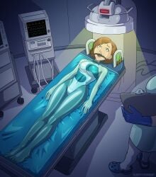 2024 brainwashing brown_hair digital_media_(artwork) helen_parr hospital hospital_bed hypnosis latex light-skinned_female light_skin medical sleepystephbot the_incredibles