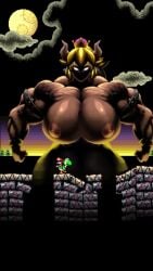 baby_mario big_areola big_breasts big_muscles bigger_female blonde_hair blue_earrings bouncing_breasts bowsette breathing crown horn horns hyper_muscles light-skinned_female muscular muscular_arms muscular_female music nipples rule_63 shorter_than_30_seconds shorter_than_one_minute sound super_mario_bros. tagme video what_a_mass! white_eyes yoshi