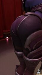 3d ass ass_focus blizzard_entertainment blue_skin chair chairpov elf elf_ears overwatch overwatch_2 pov sylvanas_windrunner warcraft widowmaker world_of_warcraft