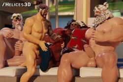 4boys 4males animated balls bara bara_tiddies bara_tits barazoku beach beach_chair beard big_pecs big_penis clothed feet floral_print foot_fetish foot_focus footjob gay hanzo hanzo_shimada hawaiian_shirt helices3d huge_cock long_hair long_hair_male loop looping_animation male male/male male_only masturbation mauga maugaloa_malosi moving_foreskin mp4 muscular muscular_male no_sound nude overwatch penis phone phone_camera recording_on_phone reinhardt reinhardt_wilhelm sandaljob sandals siebren_de_kuiper sigma_(overwatch) size_difference smartphone staring_at_another staring_at_ass tagme tattoos twitching twitching_penis uncircumcised uncircumcised_penis uncut video