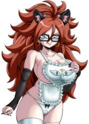 android_21 android_21_(human) apron big_breasts busty franfuentesart2 glasses