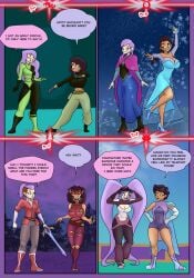 adora amity_blight anna_(frozen) big_ass big_breasts catra comic couple dark_skin dialogue disney disney_princess dress elsa_(frozen) entrapta evil_raccoon frozen_(film) glimmer_(she-ra) kim_possible kimberly_ann_possible latina long_hair luz_noceda pale_skin pointy_ears ponytail shapeshifting she-ra_and_the_princesses_of_power shego short_hair the_owl_house witch yuri