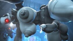 3d 3d_model automaton balls bimbo combine_assassin_(half-life_series) creepy damndirtydog dickgirl erect_penis futanari grey_nipples half-life_(series) half-life_2 intersex looking_at_viewer medium_penis penis pinned_down pinup pov precum pussy render sexy_pose valve_(company)