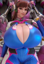 1girls 3d alternate_breast_size blizzard_entertainment breasts_bigger_than_head brown_eyes brown_hair d.va dropyuh_(artist) female female_focus gigantic_breasts hana_song human human_only hyper hyper_breasts korean long_hair massive_breasts overwatch overwatch_2 tagme top_heavy upper_body waist wide_hips