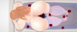 1girls 3d ass ass_focus bathroom bathtub bbw bbw_mom bent_over big_anus big_ass big_butt big_calves blue_nail_polish donut_anus dosanko_gal_wa_namara_menkoi fat_ass fat_calves female_only fuyuki_mai hairy_anus huge_ass koikatsu large_ass laying_on_stomach light-skinned_female long_nails married_woman mature_female milf nail_polish ngs_(artist) orange_hair pale-skinned_female pale_skin plump presenting_anus presenting_ass presenting_hindquarters ring roses shower source ssbbw submerged submerged_legs venus_body wedding_ring