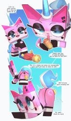 1girls 4chan_anon a_cat_is_fine_too absurd_res ahe_gao anal anal_sex anonymous_artist anus ass_up black_blush black_eyeshadow blue_bottomwear blue_clothing blue_eyes blue_pants blue_tail blush blush_stickers bottomwear cartoon_network catgirl clothed clothing domestic_cat duo ear_piercing english_text equid equine eyebrows eyelashes eyeshadow felid feline felis female feral fur genitals glistening glistening_eyes goth goth_girl heart_eyes heart_symbol hi_res horn hybrid lego lego_minifigure licking long_horn long_tail looking_pleasured makeup mammal multiple_scenes mythological_creature mythological_equine mythology open_mouth open_smile oral pants penetration penile penis penis_lick piercing pink_body pink_ears pink_fur pink_nose pink_penis quadruped red_clothing red_shirt red_topwear sex shirt smile speech_bubble tail text the_lego_movie thick_eyelashes tongue tongue_out topwear unicorn unikitty unikitty! unikitty_(series) unusual_anatomy unusual_genitalia unusual_penis x_anus yellow_body yellow_sin