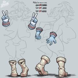 boots breasts female gloves my_hero_academia naked_boots naked_footwear naked_gloves nude spread_ass srbready tooru_hagakure