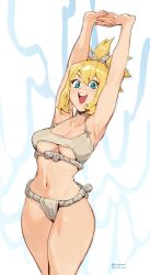 1girls armpits blonde_hair blue_eyes dr.stone female female_focus female_only kohaku_(dr.stone) kollerss large_breasts pale-skinned_male pale_skin solo solo_female solo_focus