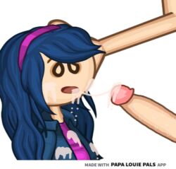 1girls character_(papa_louie) clothing color edit female flipline flipline_studios headband leaking_cum lifting_shirt male papa_louie papa_louie_pals penis skinny solo tagme toony video_game video_game_character video_game_franchise video_games