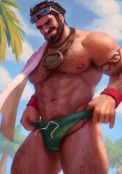 bara gay graves_(league_of_legends) league_of_legends male male_only pool_party_graves pool_party_series tagme yaoi