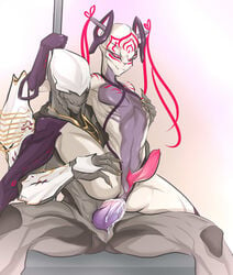 anal anal_sex ash_(warframe) cum cum_in_ass cum_inside male nezha_(warframe) no_balls on_top penetration penis reverse_cowgirl_position sex warframe yaoi