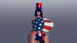 4th_of_july american_flag_bikini chifuyu_orimura hairy_pussy honey_select_2 huge_breasts infinite_stratos orimura_chifuyu pistol