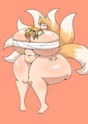 2girls between_breasts big_ass big_breasts bonnestar12 fat_belly female_pred huge_ass huge_belly huge_breasts skull_crushing_thighs thick_thighs voluptuous voluptuous_female vore weight_gain wide_hips