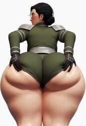 3d 3d_(artwork) ai_assisted ai_generated antagonist ass_grab avatar_the_last_airbender back_view bbw bbw_mom big_breasts blushing_at_viewer cg_art cgi child_bearing_hips completely_nude curvaceous curvy_body curvy_female curvy_figure from_behind grabbing_ass grabbing_own_ass gyaru kuvira landscape leg_split mature_female metalbender milf mole_under_eye nickelodeon nipple_piercing plump simple_background skull_crushing_thighs solo_female solo_focus split_form the_legend_of_korra thick thick_thighs thunder_thighs waifu_diffusion white_background