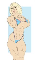 1girls abs areolae big_breasts bikini breasts effectively_nude female female_only mature_female metroid milf muscular muscular_female nintendo nipples outie_navel ponytail samus_aran sequence skimpy solo solo_female string_bikini thick_thighs toned toned_female wide_hips winterwarning