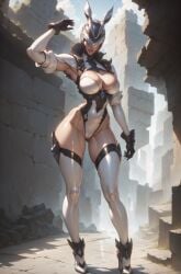 1girls ai_generated big_breasts bunny_(the_first_descendant) hip_dips league69 long_legs looking_at_viewer slim_waist the_first_descendant thick_thighs