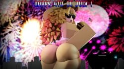 1girls 3d 3d_(artwork) 4th_of_july pinkishpinkas roblox robloxian tagme