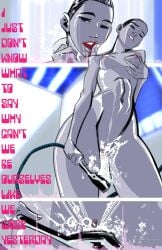 1girls batnipsforever breasts completely_nude completely_nude_female female female_only masturbation naked naked_female nude nude_female raven_(dc) shower shower_masturbation solo solo_female teen_titans