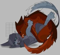 cats feral feral_on_feral flametail_(warriors) gay gay_sex jayfeather_(warriors) male/male medicine_cat warriors_(cats)