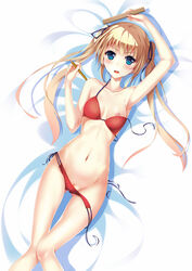 1girls bikini breasts brora female female_only nipples pussy saenai_heroine_no_sodatekata sawamura_spencer_eriri small_breasts solo swimsuit