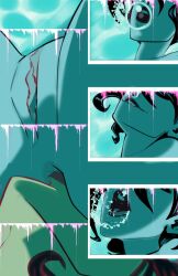 analingus batnipsforever breasts comic_page eating_ass licking_ass raven_(dc) sex starfire teen_titans underwater yuri