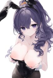 1girls ai_generated areola areola_slip areolae areolae_slip asahina_mafuyu belly_button big_breasts blush blush breasts breasts breasts breasts_out bunny_ears bunny_girl bunnysuit cleavage clothed clothing female female_focus female_only high_resolution highres looking_at_viewer naked navel navel_visible_through_clothes nipples partially_clothed partially_clothed_female partially_nude partially_undressed pov project_sekai purple_eyes purple_hair solo solo_female solo_focus thighs tits_out white_background