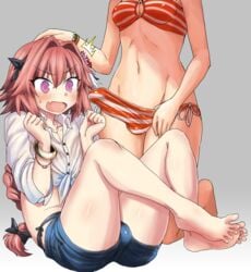 /\/\/\ 1boy 1futa astolfo_(fate) ball_bulge balls balls_in_panties balls_under_clothes bangle bangs bare_arms bare_legs barefoot bead_bracelet beads bikini bikini_under_clothes black_bikini_bottom black_bow blush bow bracelet braid breasts bulge clenched_hands collarbone collared_shirt commentary_request crop_top crossdressing d: denim denim_shorts dickgirl erect_nipples erection erection_in_panties erection_under_clothes eyebrows_visible_through_hair eyelashes fate/apocrypha fate/grand_order fate_(series) feet femboy flower fujimaru_ritsuka_(female) futa_is_bigger futa_on_male futadom futanari girly gradient gradient_background grey_background groin hair_between_eyes hair_flower hair_intakes hair_ornament hairbow halter_top halterneck hand_on_another's_head hands_up head_out_of_frame hi_res imminent_rape intersex jewelry kneeling knees_up large_penis long_hair long_sleeves magifuro male male_focus malesub multicolored_hair navel necklace nipple_bulge o-ring_bikini oerba_yun_fang open_mouth panties panty_bulge penis penis_bulge penis_in_panties penis_in_swimsuit penis_under_clothes pink_hair purple_eyes rape shirt short_shorts shorts side-tie_bikini simple_background single_braid sissy sitting sleeves_folded_up small_breasts solo_focus stomach streaked_hair striped striped_bikini surprised sweatdrop swimsuit tenting testicles tied_shirt toes trap two-tone_hair v-shaped_eyebrows very_long_hair white_hair white_shirt wide-eyed wing_collar