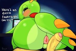 3:2 absurd_res anthro anus aroused ass bedroom_eyes big_butt big_penis blujie blush bubble_butt butt_focus conditional_dnp countershade_torso countershading desk dialogue dragon duo erection foreskin furniture genitals green_body grey_eyes hi_res horn humanoid_genitalia humanoid_penis konqi leaning leaning_forward looking_back male male/male mythological_creature mythological_scalie mythology narrowed_eyes on_lap partially_retracted_foreskin penis presenting presenting_anus presenting_hindquarters rear_view red_scarf scalie scarf seductive short_stack sitting sitting_on_another sitting_on_lap solo_focus table tail vein veiny_penis