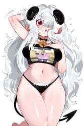 1girls ass bell belly belly_button big_breasts blush bra breasts child_bearing_hips collar demon demon_girl demon_horns demon_tail devil devil_girl devil_horns devil_tail eyebags female female_only goat_ears goat_horns hairy hairy_pussy helltaker helltaker_(character) horny horny_female long_hair massive_ass massive_breasts meme no_bra osu_(osulan_x_helltaker) osu_(osulewd) osulan osulewd osulight pale-skinned_female pale_skin panties pose posing pubic_hair pubic_hair_peek pussy_hair pussy_hairy red_eyes self_insert sweat sweatdrop sweating tank_top thick_hips thick_legs thick_thighs tired_eyes white_body white_hair white_skin