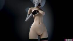 1girls 3d animated areolae blindfold breast_grab breasts female female_only kallenz masturbation nier nier:_automata nipples no_sound pussy shorter_than_10_seconds solo thighhighs video yorha_2b