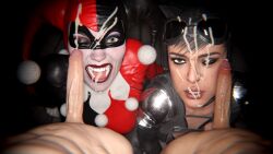 16:9 2boys 2girls 3d abs absurd_res after_fellatio alternate_version_available batman_(series) big_penis black_hair blowjob blue_eyes brown_eyes catwoman catwoman_(injustice) clothed_female clothed_female_nude_male clothing cum cum_in_mouth cum_inside cum_on_face cumshot dc dc_comics dick domino_mask duo_female duo_focus erection facial female female_focus foursome goggles harley_quinn harley_quinn_(classic) harley_quinn_(injustice) harley_quinn_(series) injustice_2 kneeling kneeling_female kneeling_oral_position large_penis light-skinned_female light-skinned_male lips lipstick looking_at_viewer makeup male mask masked masked_female multiple_boys multiple_girls multiple_males night nude nude_male on_knees oral oral_sex outercourse partial_male penis pov questionable_consent red_lipstick selina_kyle smile straight straight_sex syclops tan_body tan_skin villain villainess