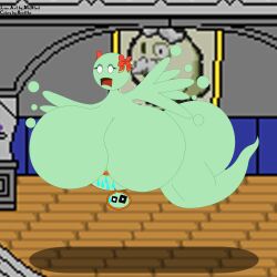 2010s 2012 ass_expansion belly_expansion bestthe boo_(mario) breast_expansion comic expansion ghost hyper hyper_ass hyper_belly hyper_breasts hyper_butt hyper_thighs lady_bow lady_bow_with_a_body mario_(series) mcsteel old_art paper_mario poorly_drawn sequence slim_(super_paper_mario) super_paper_mario